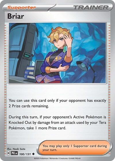 Briar PRE #100/131 (Near Mint Uncommon) Pokemon: SV: Prismatic Evolutions