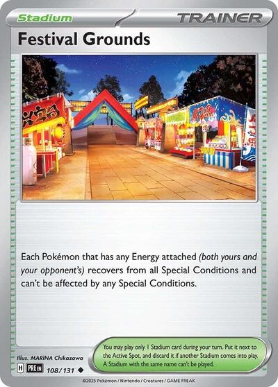 Festival Grounds PRE #108/131 (Near Mint Uncommon) Pokemon: SV: Prismatic Evolutions
