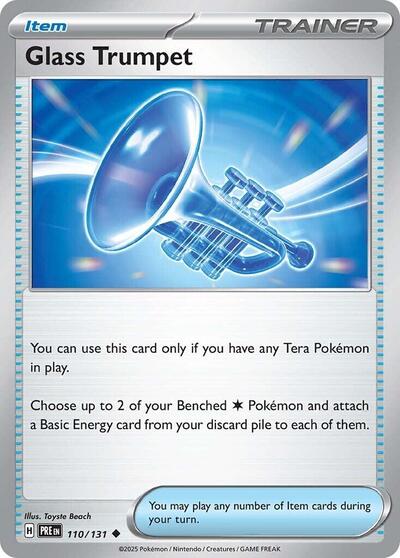 Glass Trumpet Reverse Holofoil PRE #110/131 (Near Mint Uncommon) Pokemon: SV: Prismatic Evolutions