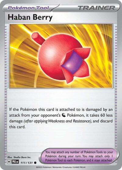 Haban Berry PRE #111/131 (Near Mint Common) Pokemon: SV: Prismatic Evolutions