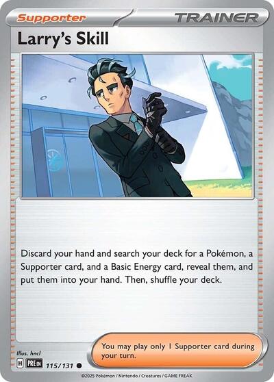 Larrys Skill 115 131 PRE #115/131 (Near Mint Common) Pokemon: SV: Prismatic Evolutions