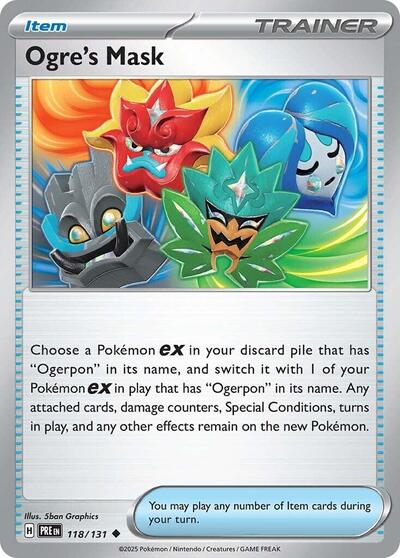 Ogres Mask SV: Prismatic Evolutions PRE #118/131 (Uncommon) Pokemon: