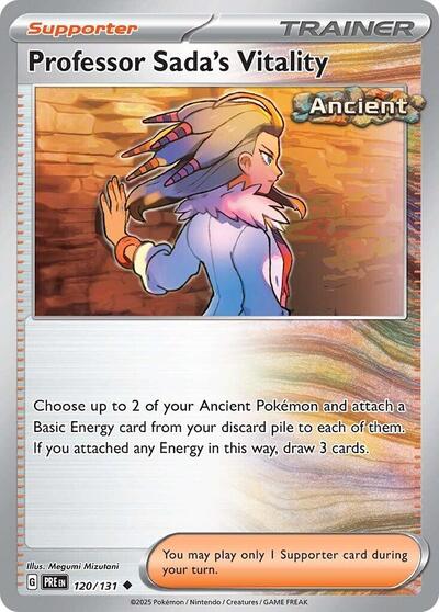 Professor Sadas Vitality Reverse Holofoil PRE #120/131 (Near Mint Uncommon) Pokemon: SV: Prismatic Evolutions