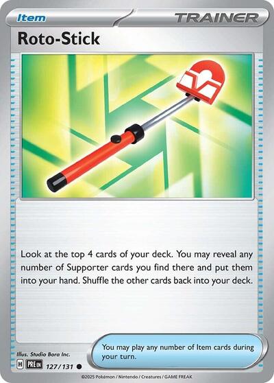 Roto Stick PRE #127/131 (Near Mint Common) Pokemon: SV: Prismatic Evolutions