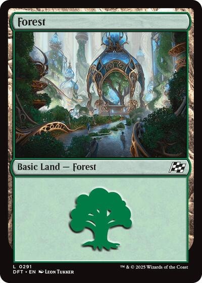 Forest 0291 Foil DFT #291 (Near Mint Land) Magic: The Gathering: Aetherdrift