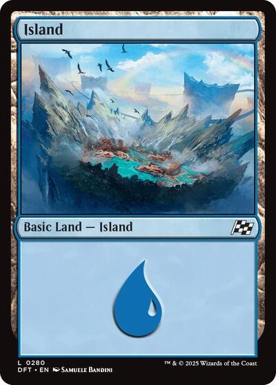 Island 0280 DFT #280 (Near Mint Land) Magic: The Gathering: Aetherdrift