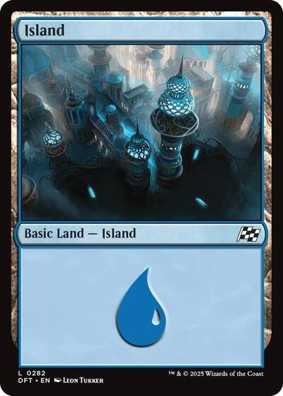 Island 0282 DFT #282 (Near Mint Land) Magic: The Gathering: Aetherdrift