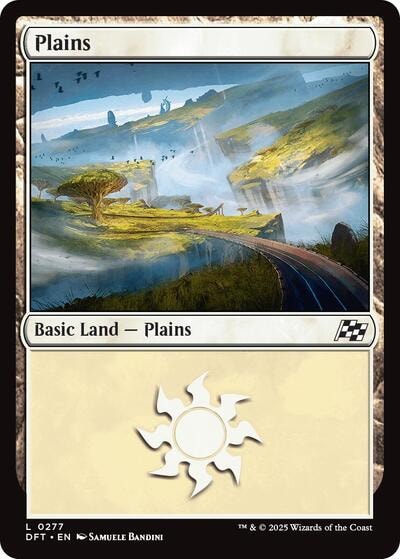 Plains 0277 DFT #277 (Near Mint Land) Magic: The Gathering: Aetherdrift