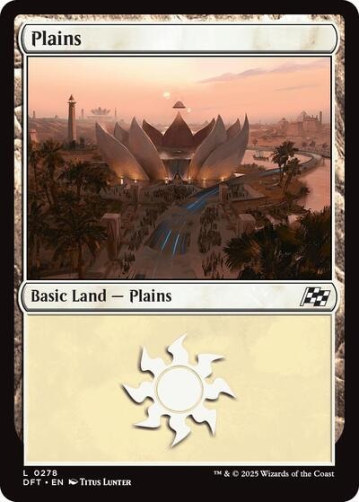 Plains 0278 DFT #278 (Near Mint Land) Magic: The Gathering: Aetherdrift