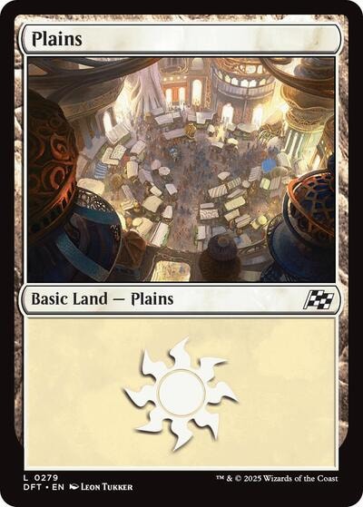 Plains 0279 DFT #279 (Near Mint Land) Magic: The Gathering: Aetherdrift