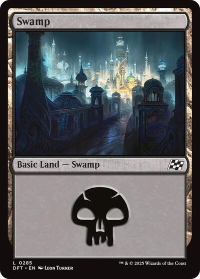 Swamp 0285 DFT #285 (Near Mint Land) Magic: The Gathering: Aetherdrift