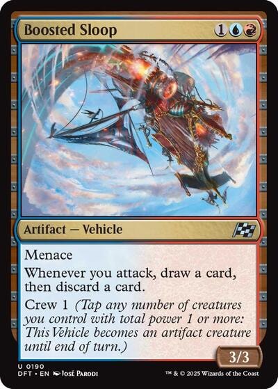 Boosted Sloop DFT #190 (Near Mint Uncommon) Magic: The Gathering: Aetherdrift