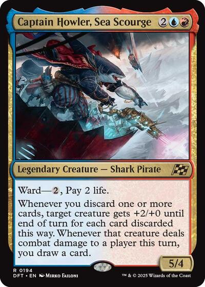 Captain Howler Sea Scourge Foil DFT #194 (Lightly Played Rare) Magic: The Gathering: Aetherdrift