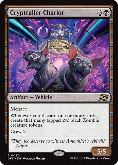 Cryptcaller Chariot DFT #80 (Near Mint Rare) Magic: The Gathering: Aetherdrift