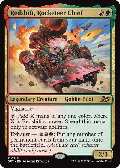 Redshift Rocketeer Chief DFT #218 (Near Mint Rare) Magic: The Gathering: Aetherdrift