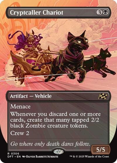 Cryptcaller Chariot Borderless DFT #306 (Near Mint Rare) Magic: The Gathering: Aetherdrift