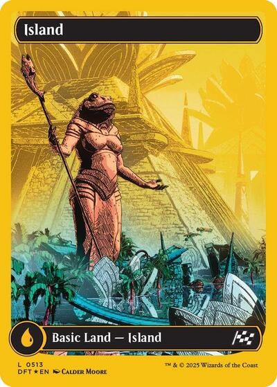 Island 0513 First Place Foil Foil DFT #513 (Near Mint Land) Magic: The Gathering: Aetherdrift