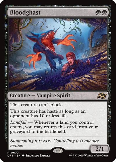 Bloodghast DFT #77 (Near Mint Rare) Magic: The Gathering: Aetherdrift