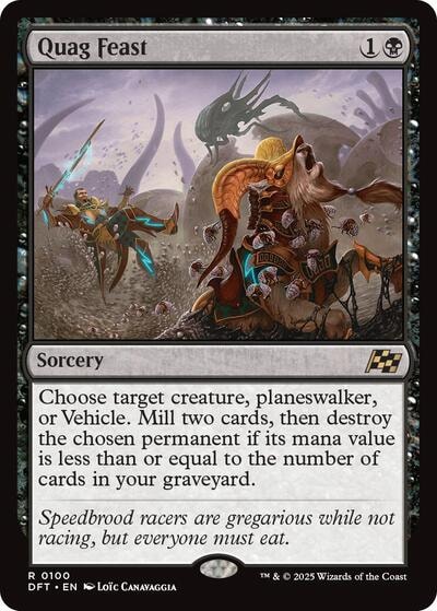 Quag Feast DFT #100 (Near Mint Rare) Magic: The Gathering: Aetherdrift
