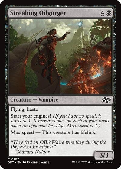 Streaking Oilgorger DFT #107 (Near Mint Common) Magic: The Gathering: Aetherdrift