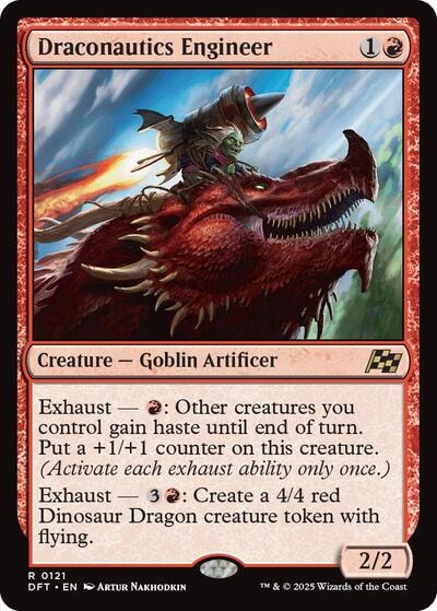 Draconautics Engineer Foil DFT #121 (Near Mint Rare) Magic: The Gathering: Aetherdrift