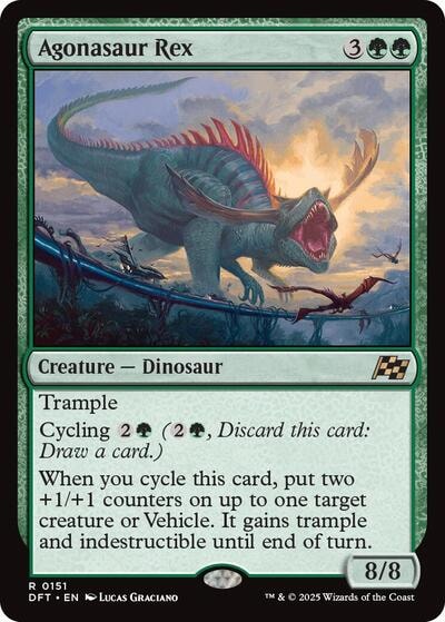 Agonasaur Rex Foil DFT #151 (Near Mint Rare) Magic: The Gathering: Aetherdrift
