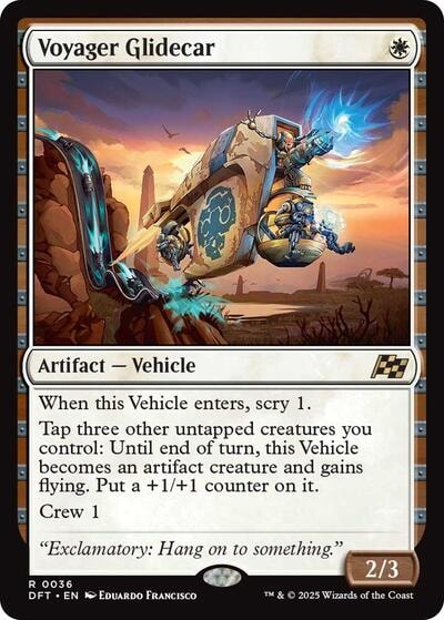 Voyager Glidecar DFT #36 (Near Mint Rare) Magic: The Gathering: Aetherdrift