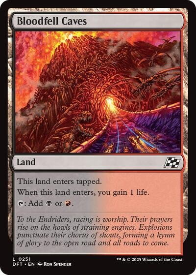 Bloodfell Caves DFT #251 (Near Mint Land) Magic: The Gathering: Aetherdrift