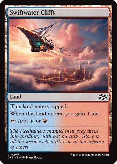 Swiftwater Cliffs DFT #265 (Near Mint Land) Magic: The Gathering: Aetherdrift