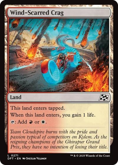 Wind Scarred Crag DFT #271 (Near Mint Land) Magic: The Gathering: Aetherdrift