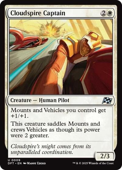 Cloudspire Captain DFT #9 (Near Mint Uncommon) Magic: The Gathering: Aetherdrift