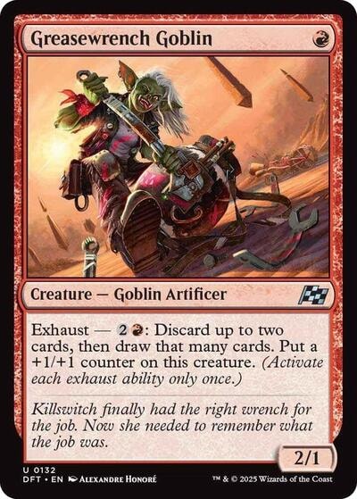 Greasewrench Goblin DFT #132 (Near Mint Uncommon) Magic: The Gathering: Aetherdrift