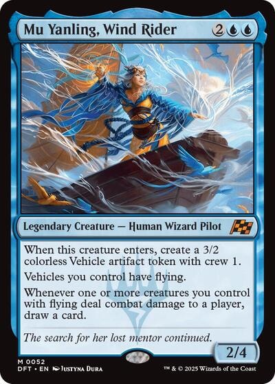 Mu Yanling Wind Rider DFT #52 (Near Mint Mythic Rare) Magic: The Gathering: Aetherdrift