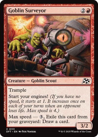 Goblin Surveyor DFT #131 (Near Mint Common) Magic: The Gathering: Aetherdrift