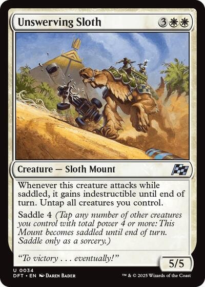 Unswerving Sloth DFT #34 (Near Mint Uncommon) Magic: The Gathering: Aetherdrift