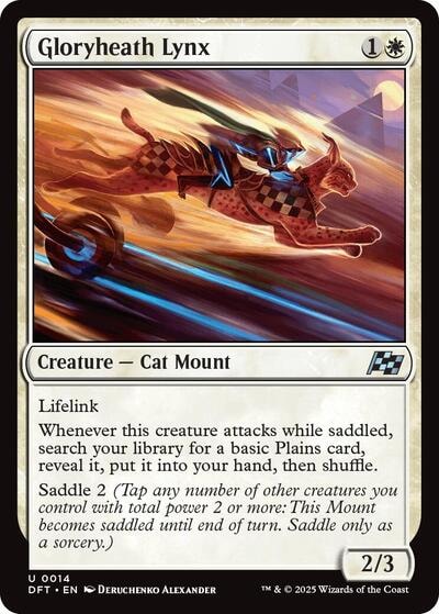 Gloryheath Lynx DFT #14 (Near Mint Uncommon) Magic: The Gathering: Aetherdrift