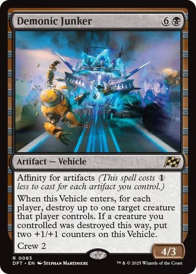 Demonic Junker DFT #83 (Near Mint Rare) Magic: The Gathering: Aetherdrift