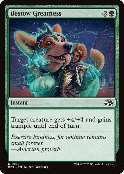 Bestow Greatness DFT #155 (Near Mint Common) Magic: The Gathering: Aetherdrift