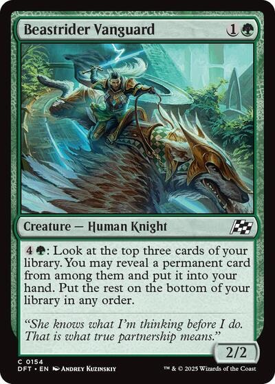 Beastrider Vanguard DFT #154 (Near Mint Common) Magic: The Gathering: Aetherdrift