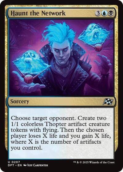 Haunt the Network DFT #207 (Near Mint Uncommon) Magic: The Gathering: Aetherdrift