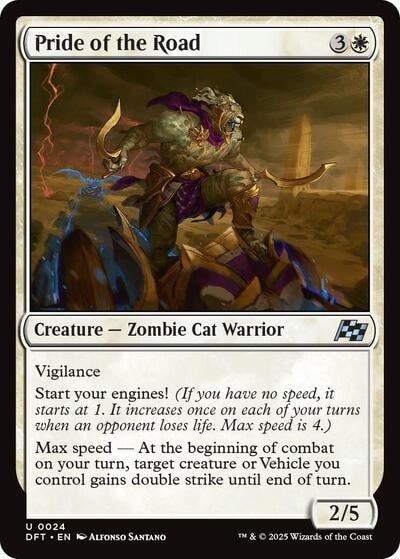 Pride of the Road DFT #24 (Near Mint Uncommon) Magic: The Gathering: Aetherdrift