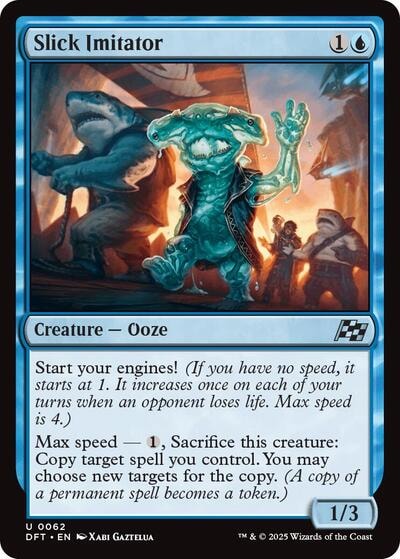 Slick Imitator DFT #62 (Near Mint Uncommon) Magic: The Gathering: Aetherdrift