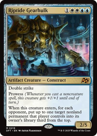 Riptide Gearhulk DFT #219 (Near Mint Mythic Rare) Magic: The Gathering: Aetherdrift