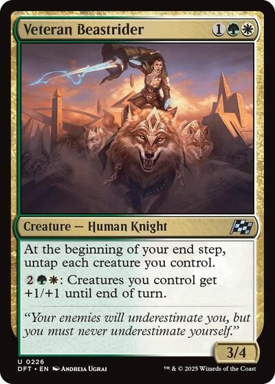 Veteran Beastrider DFT #226 (Near Mint Uncommon) Magic: The Gathering: Aetherdrift