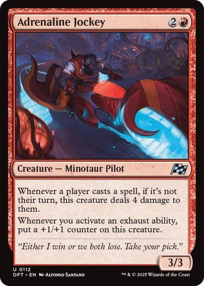 Adrenaline Jockey DFT #112 (Near Mint Uncommon) Magic: The Gathering: Aetherdrift