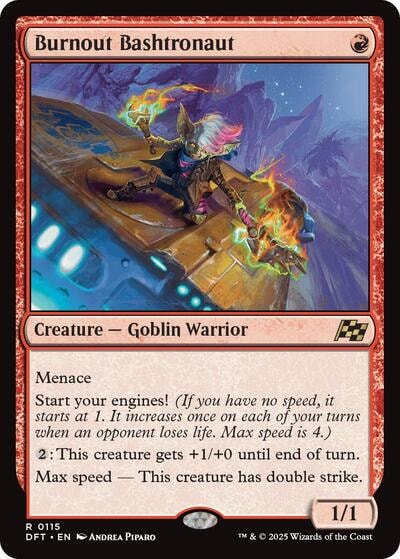 Burnout Bashtronaut DFT #115 (Near Mint Rare) Magic: The Gathering: Aetherdrift