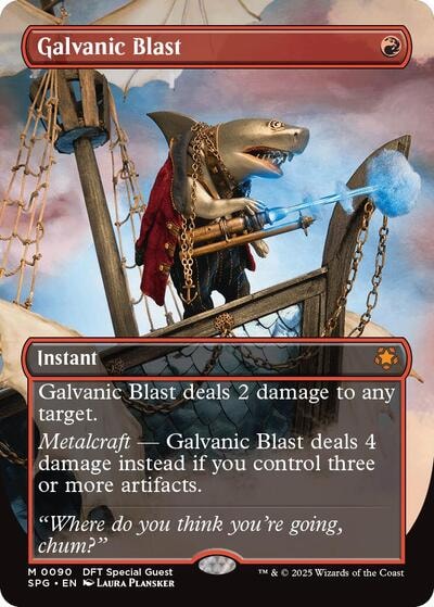 Galvanic Blast Borderless SPG #90 (Near Mint Mythic Rare) Magic: The Gathering: Special Guests