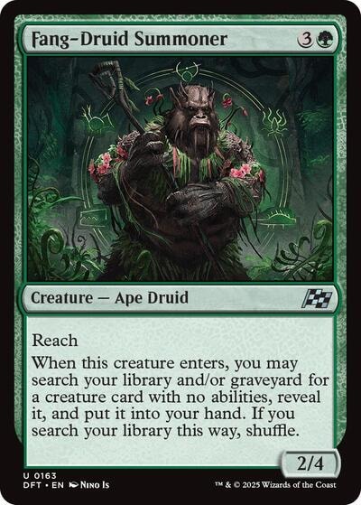 Fang Druid Summoner DFT #163 (Near Mint Uncommon) Magic: The Gathering: Aetherdrift