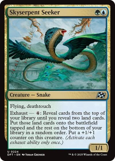 Skyserpent Seeker DFT #224 (Near Mint Uncommon) Magic: The Gathering: Aetherdrift