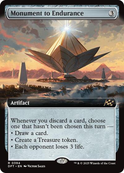 Monument to Endurance Extended Art Foil DFT #394 (Near Mint Rare) Magic: The Gathering: Aetherdrift